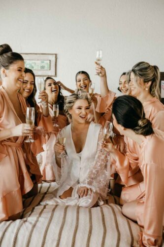 Bridal shower in winter
