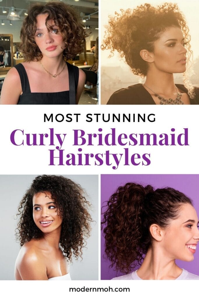 Curly bridesmaid styles pin