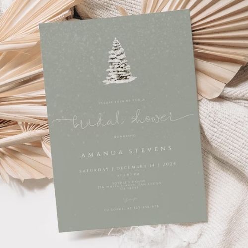 Editable Winter Bridal Shower Invite