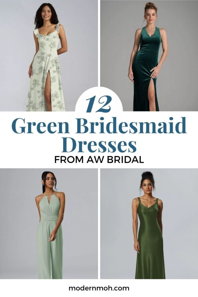 Green bridesmaid dresses pin