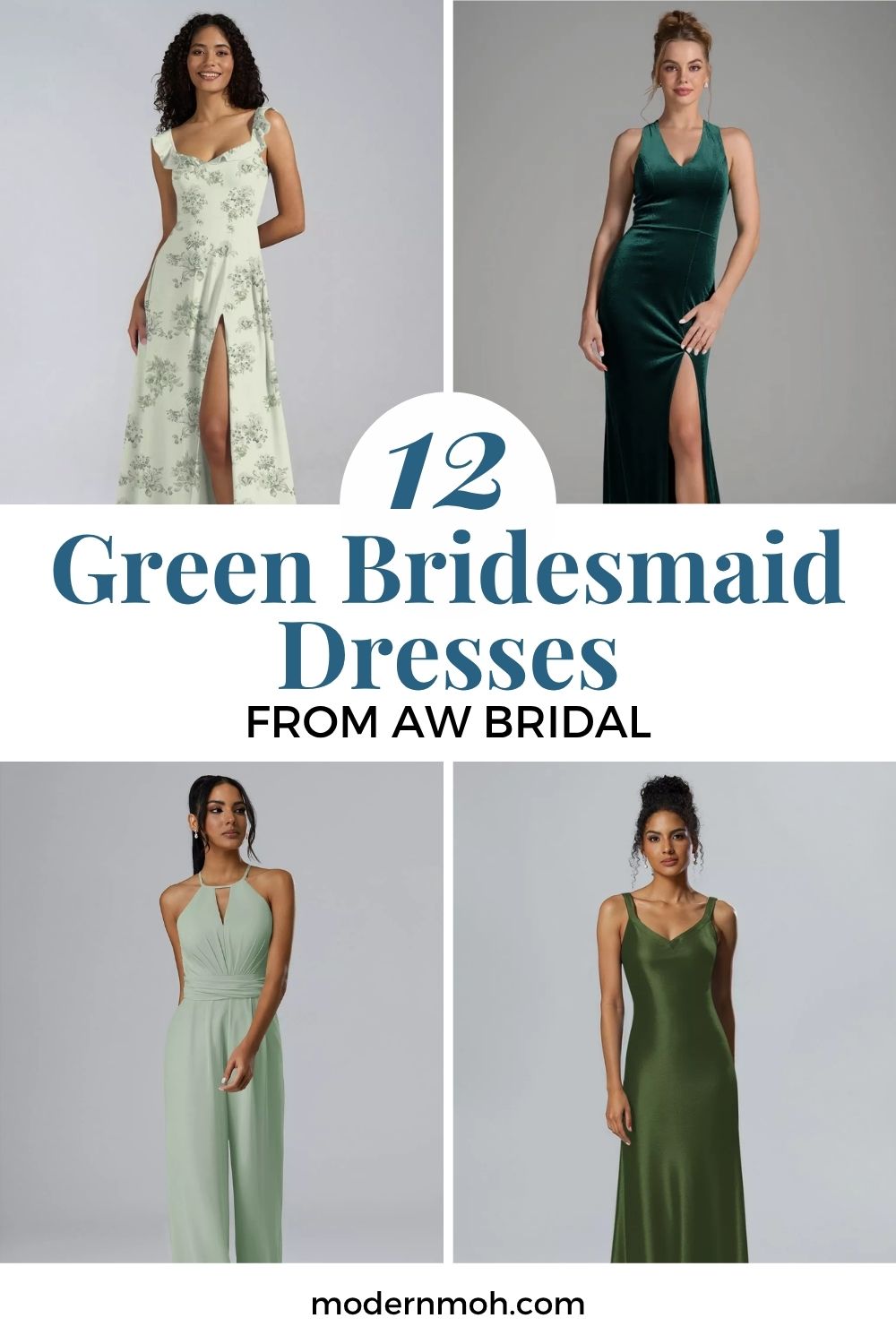 Green Bridesmaid Dresses: 12 Gorgeous Options from AW Bridal