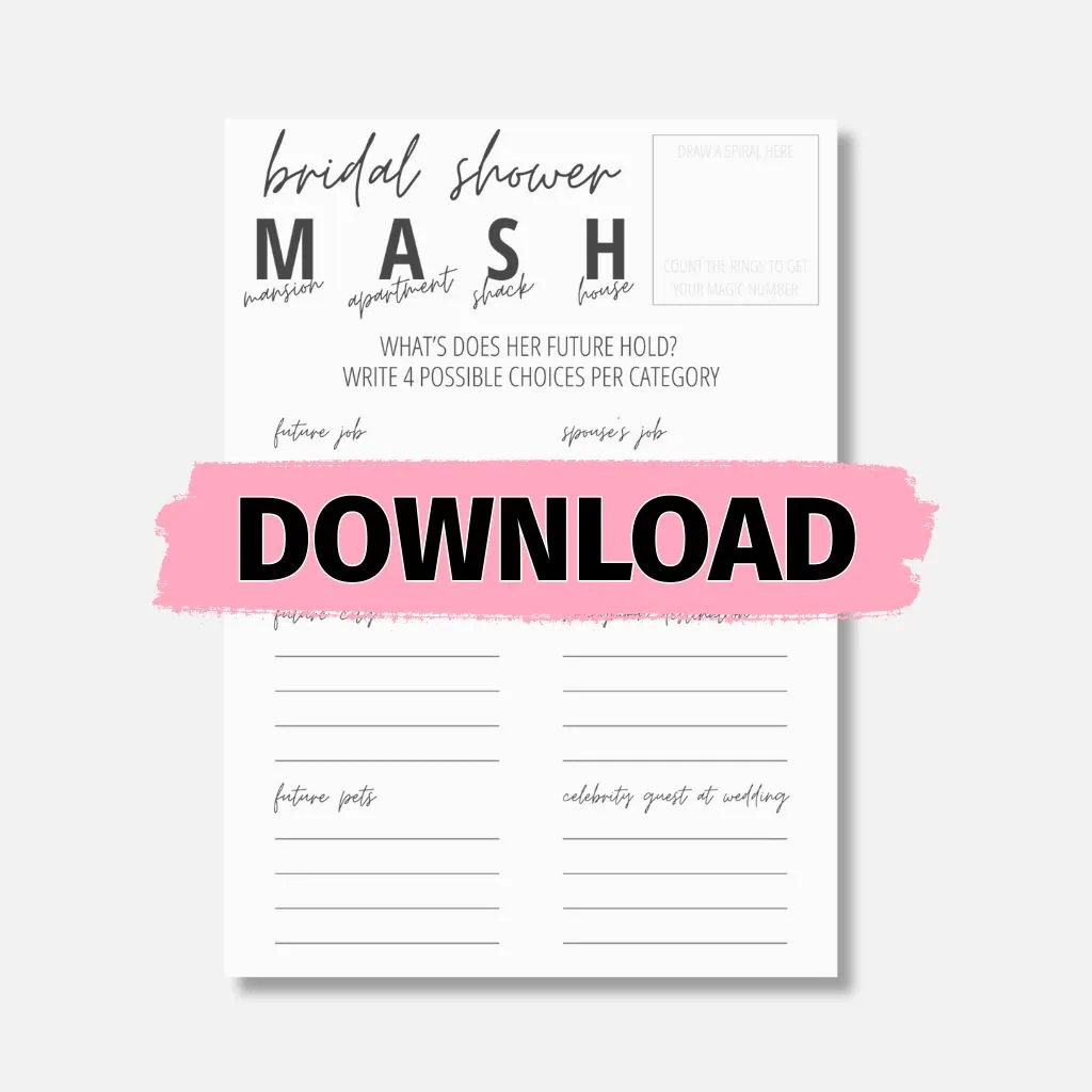 MASH Bridal Shower