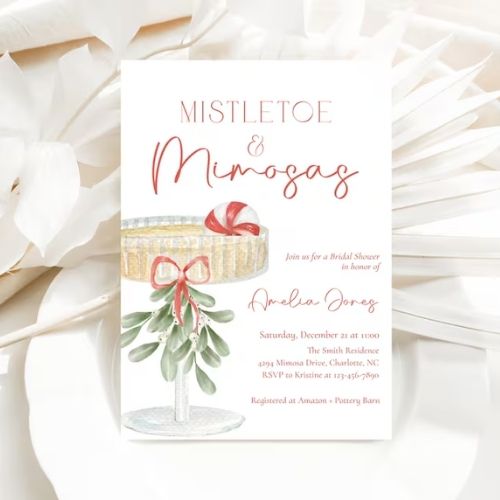 Mistletoe and Mimosas Invitation