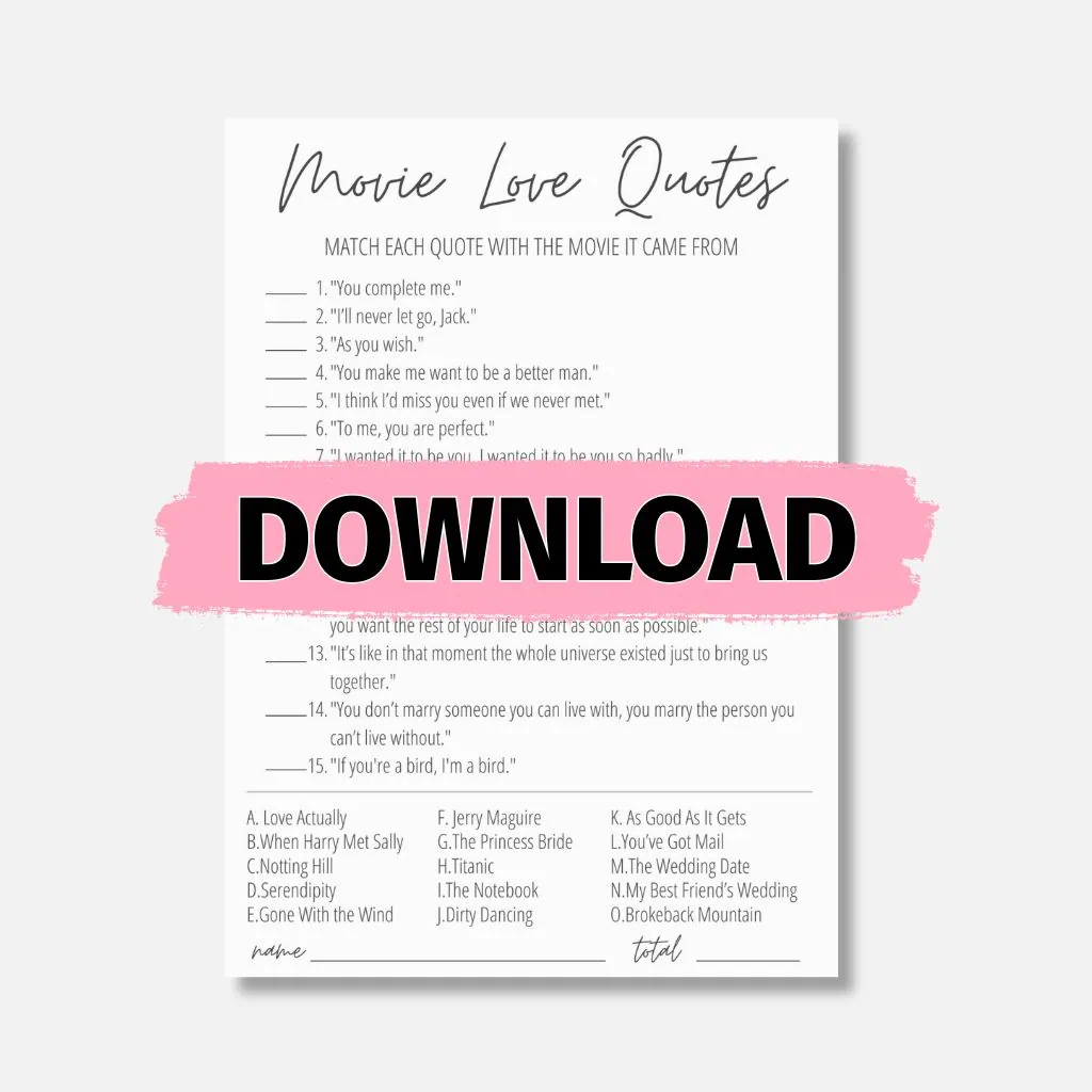 Movie Love Quotes