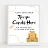 Recipe Card Sign Travel