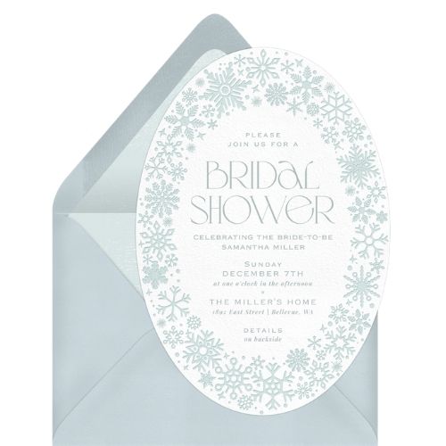 Snowflake Wreath Invitation