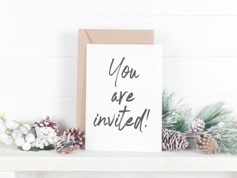 "You're invited!" Winter Bridal Shower Invitations featured image
