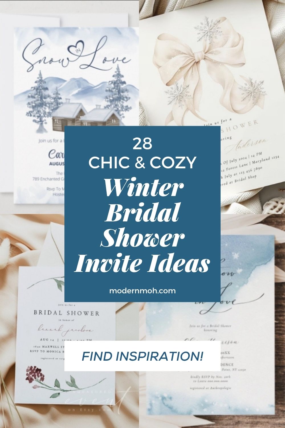 Chic & Cozy Winter Bridal Shower Invitations That Set the Perfect Tone