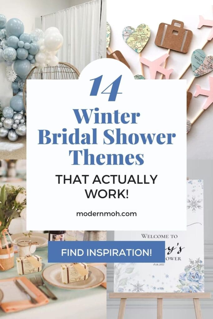 Winter bridal shower themes pin