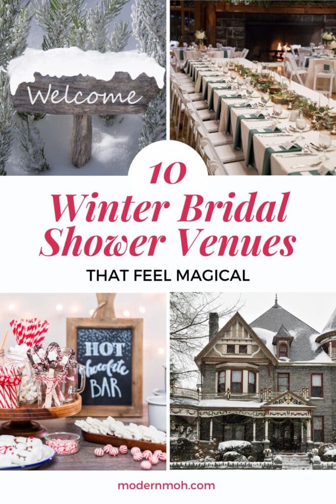 Winter bridal shower venues pin