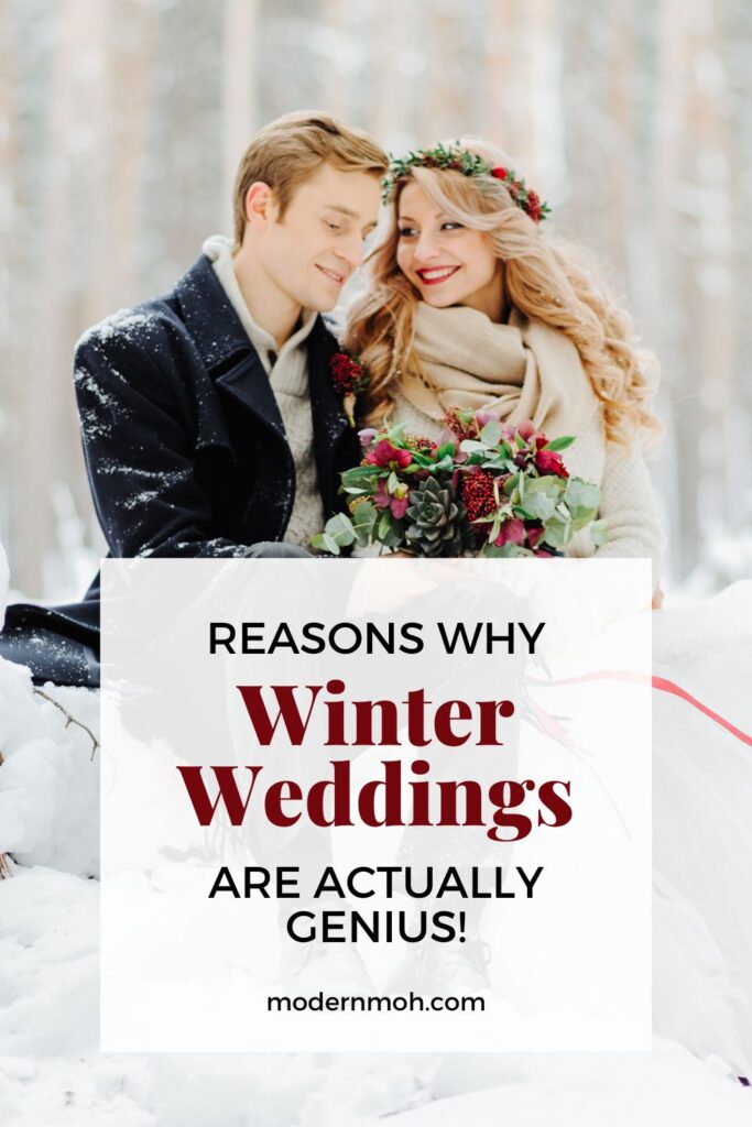 Winter weddings are genius pin