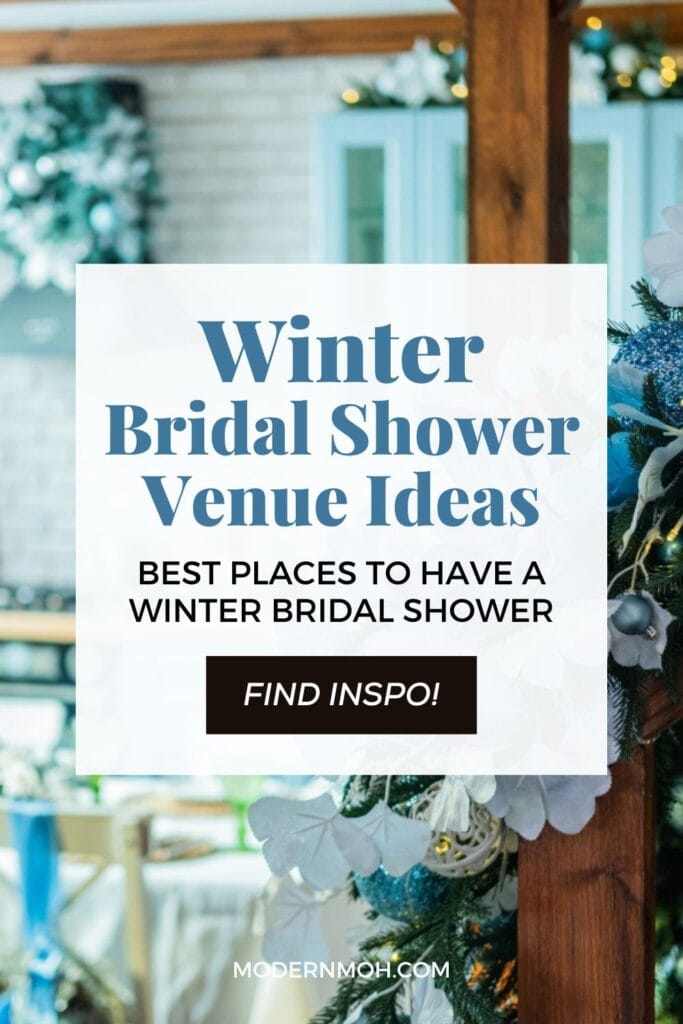 winter bridal shower venue ideas pin