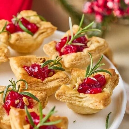 cheap-bridal-shower-game-prizes Cranberry Brie Puff Pastry Bites