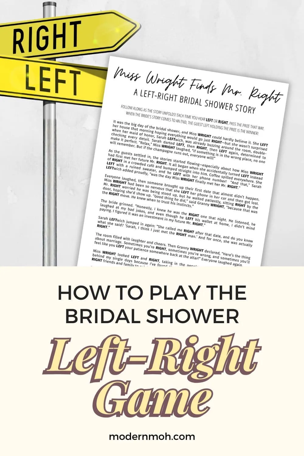 The Left Right Game Every Bridal Shower Needs (+ Printable)
