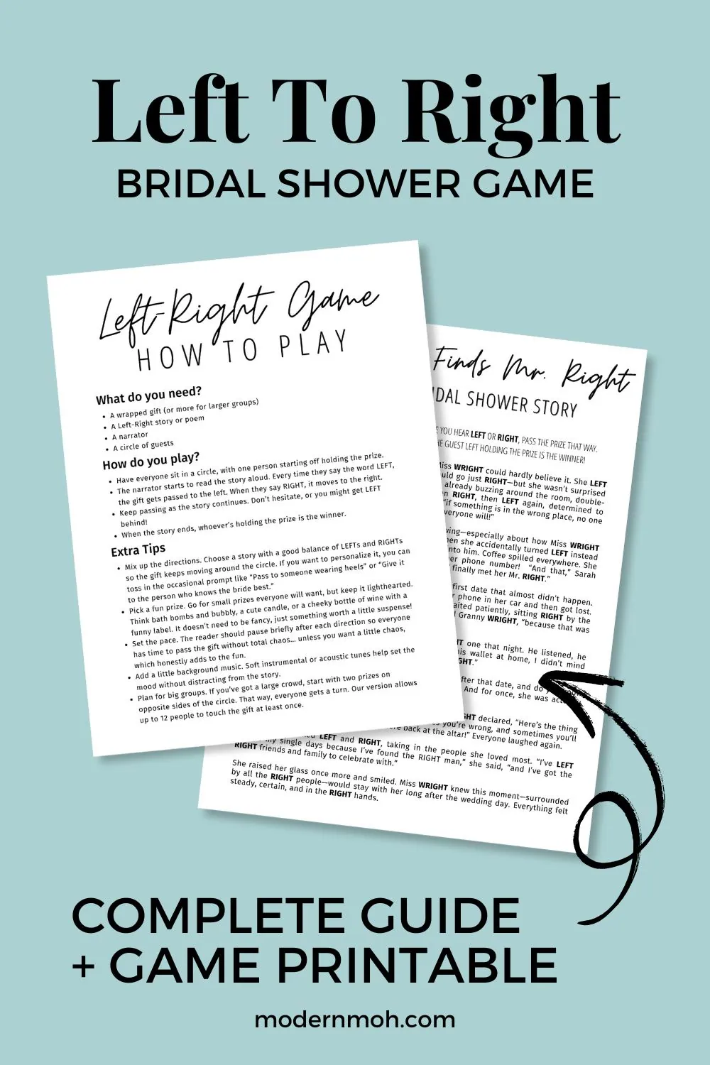 The Left Right Game Every Bridal Shower Needs (+ Printable)