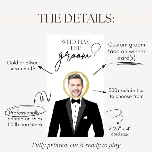 Printed who has the groom game