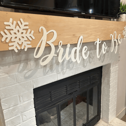 Snowflake bride to be banner
