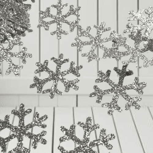 Snowflake confetti