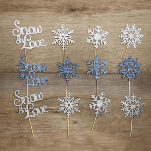 Snowflake cupcake topper