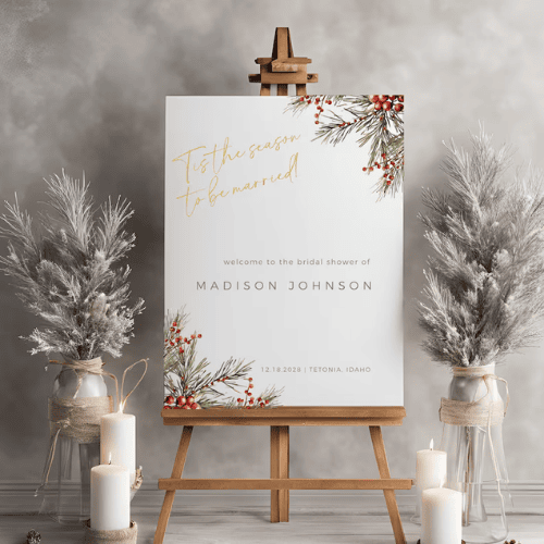 Tis the season welcome sign