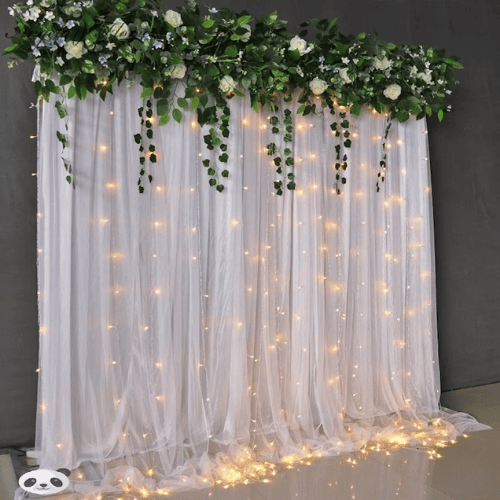 White tulle chiffon backdrop