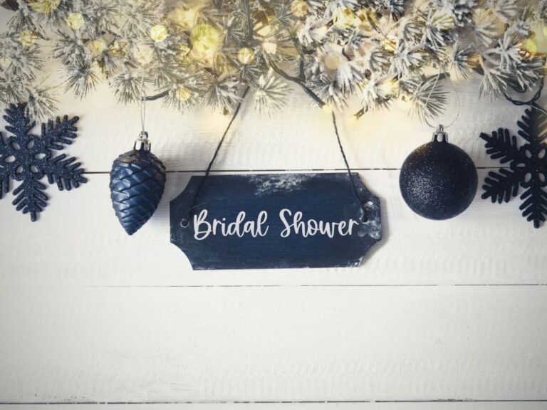 Winter bridal shower decorations