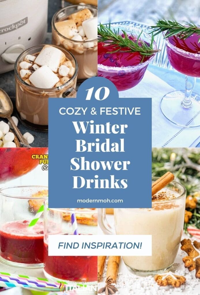 Winter bridal shower drinks pin