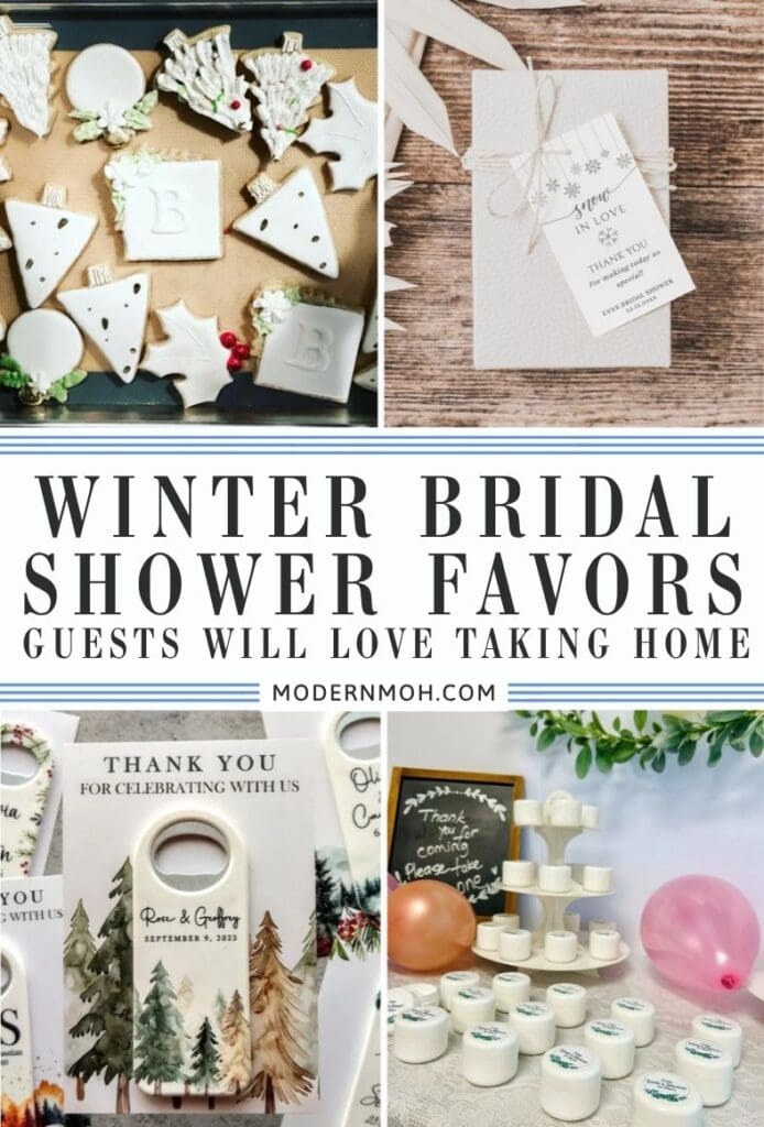 Winter bridal shower favors