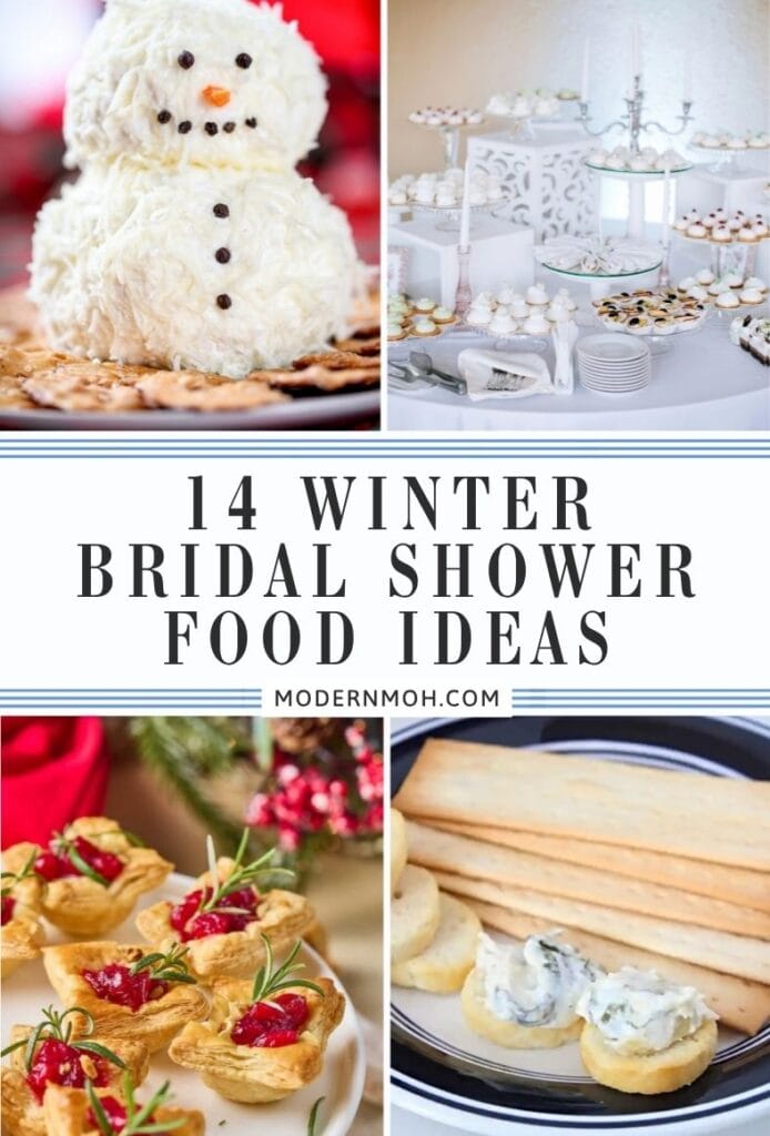 Winter bridal shower food ideas pin