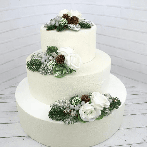 Winter wedding cake topper