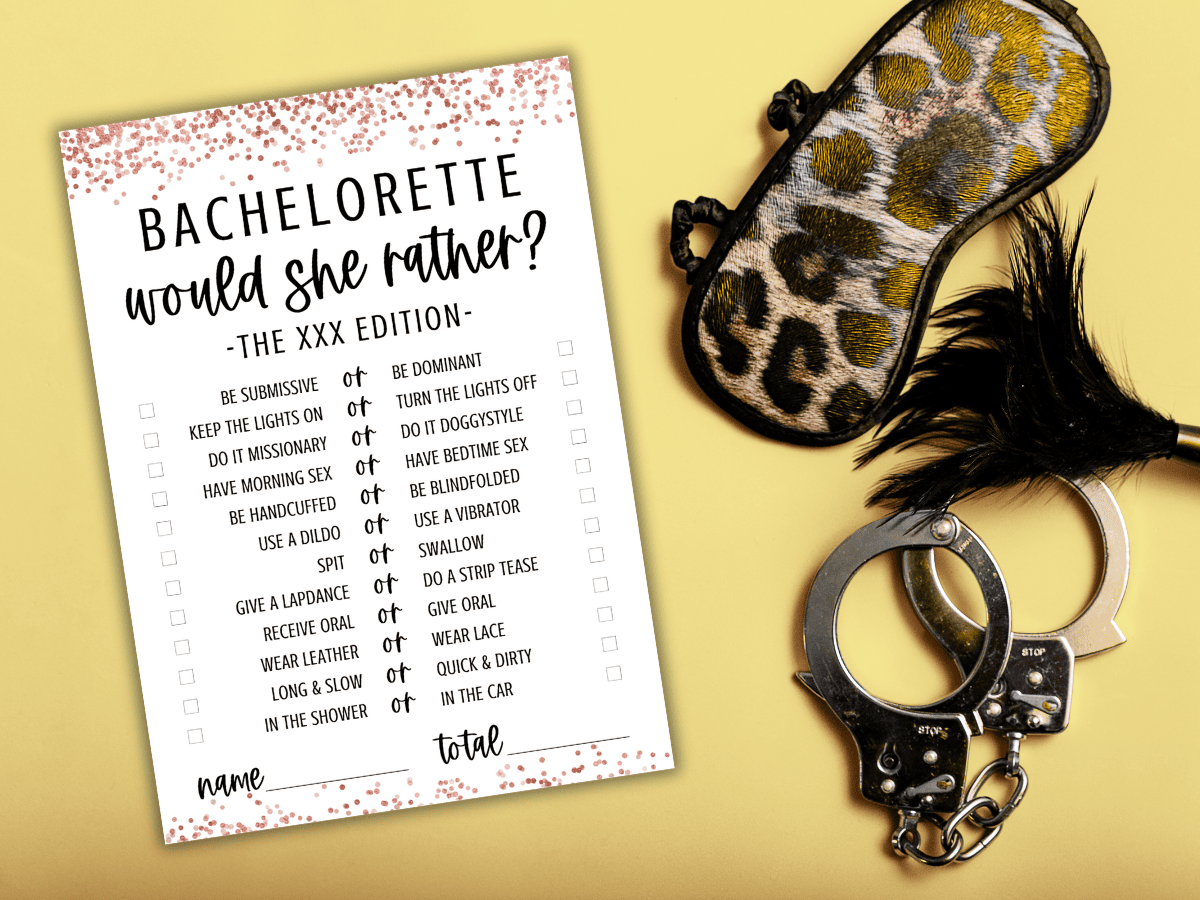Would She Rather Bachelorette Party Game featured image with erotic accessories