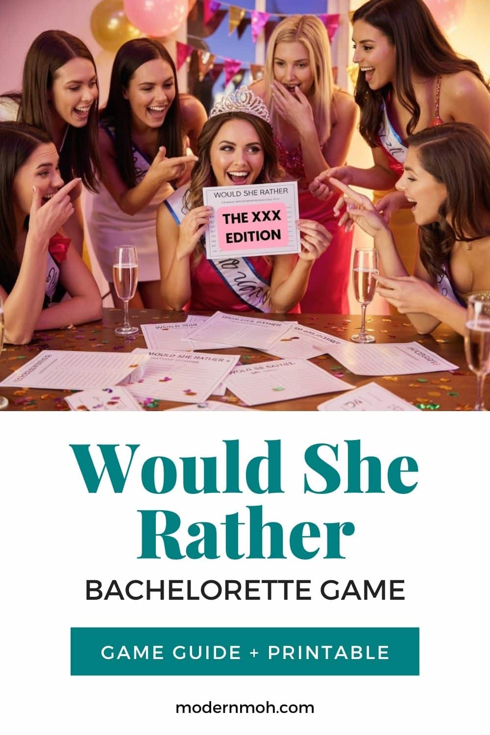 Would She Rather Bachelorette Game Printable: 12 Spicy Party Questions