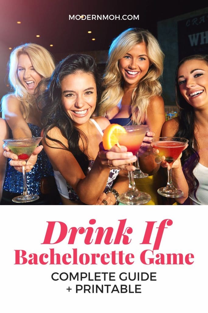 Drink if bachelorette party game pin