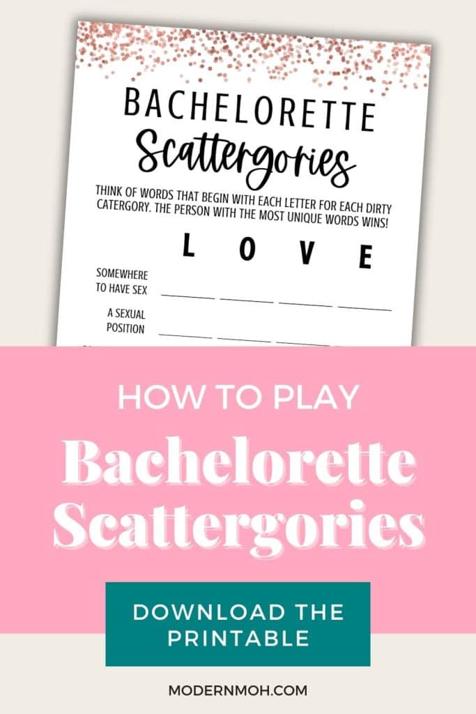 Play bachelorette scattergories pin