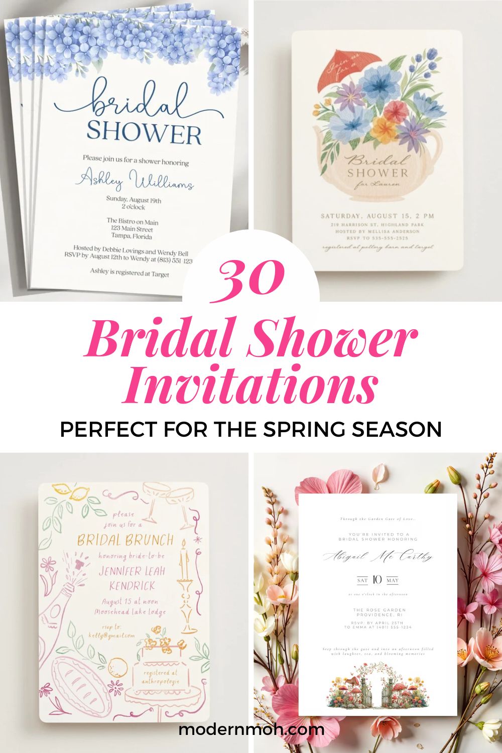 Spring Bridal Shower Invitations: 30 Fresh, Fun Ideas for the Season