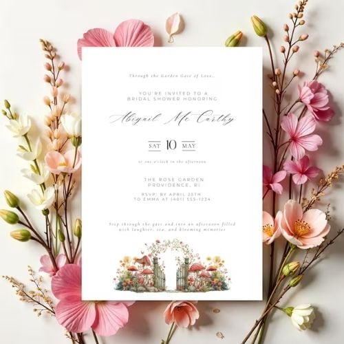 Elegant Garden Gate Invitation