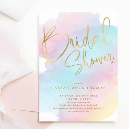 Pastel Rainbow Invitation