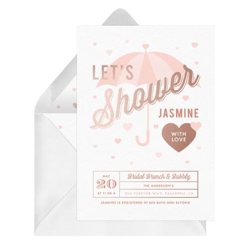 Raining Hearts Invitation