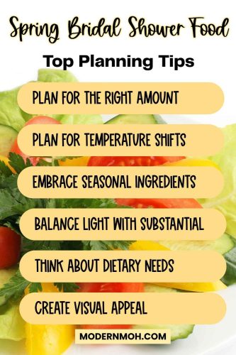 Spring Bridal Shower Food Top Planning Tips
