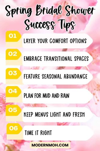 Spring Bridal Shower Success Tips