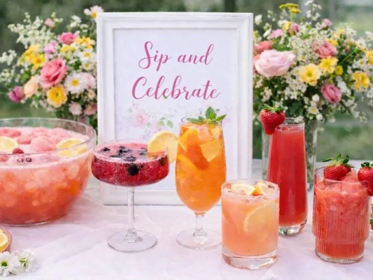 Spring bridal shower drinks featured image