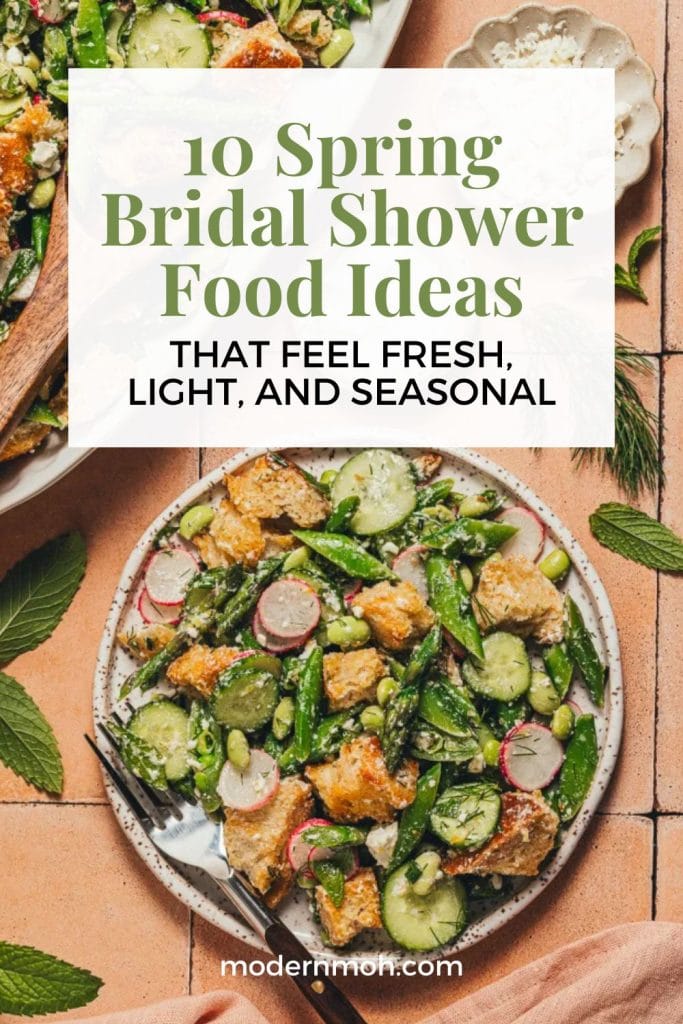 Spring bridal shower food ideas pin