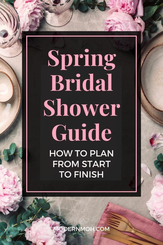 Spring bridal shower guide pin