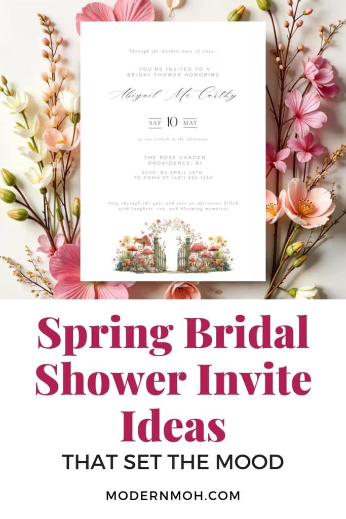 Spring bridal shower invite ideas pin