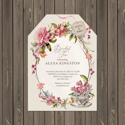 Tea Cup Design Invitation