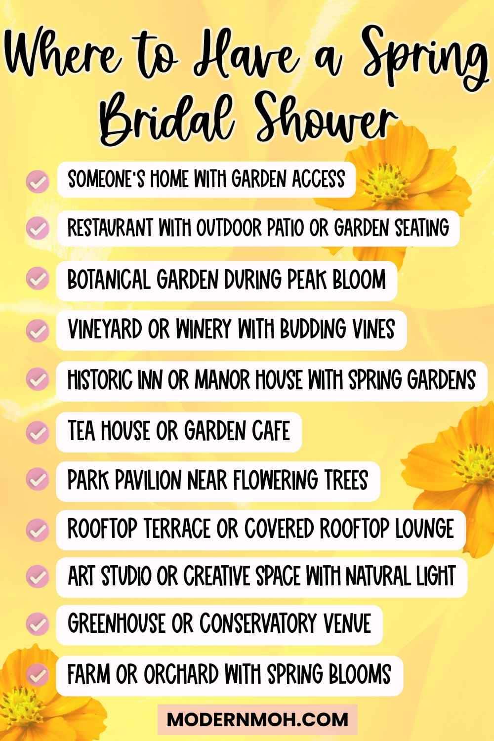 11 Beautiful Spring Bridal Shower Venues for a Fresh Celebration