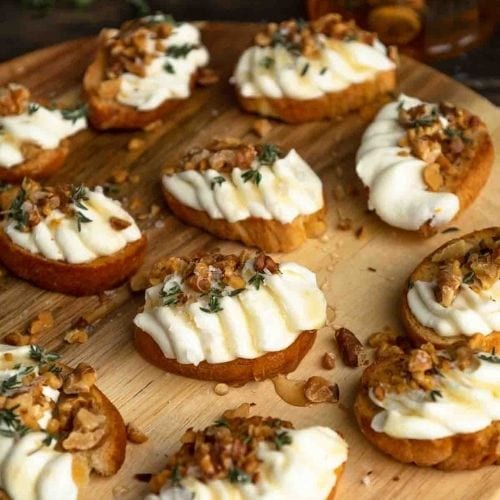 cheap-bridal-shower-game-prizes Whipped Ricotta Crostini with Walnuts & Salted Honey