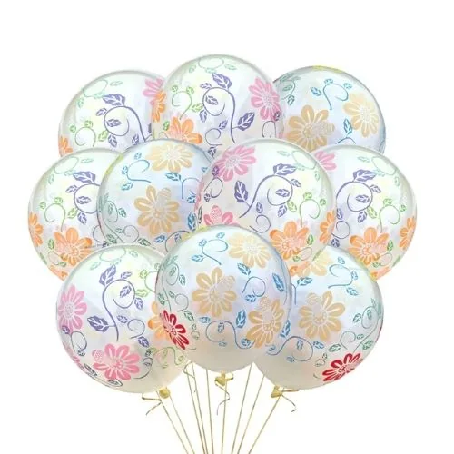 Floral print balloons