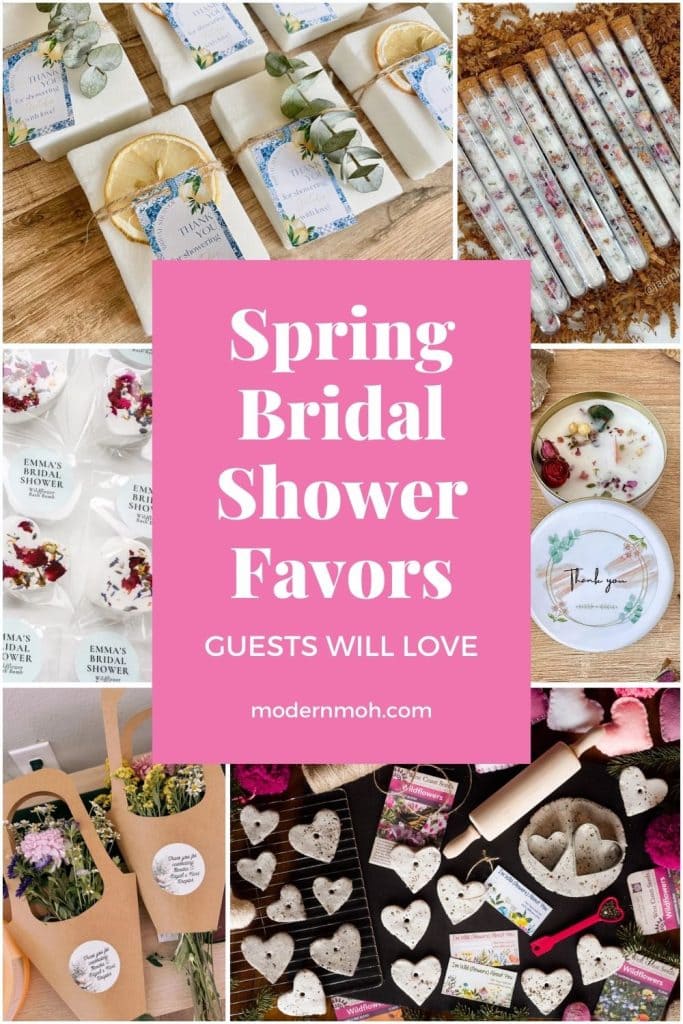 Spring bridal shower favors pin