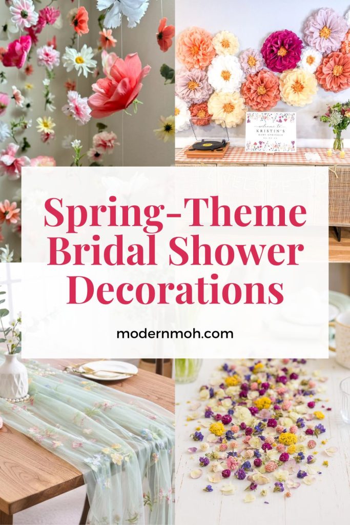 Spring theme bridal shower decorations pin